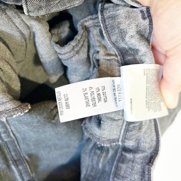 Agolde Sophie Hi Rise Skinny Amplify Size 29 Washed Black Gray Raw Hem - Picture 6 of 16